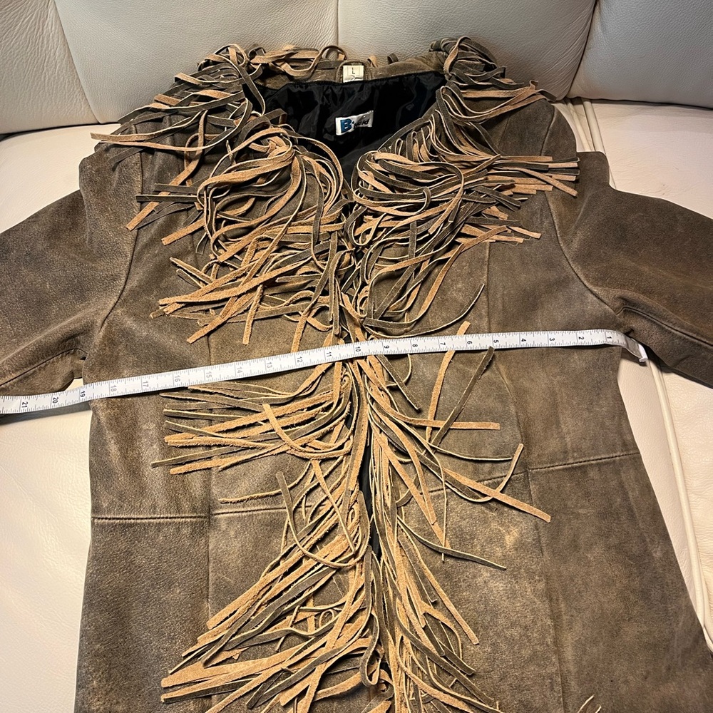 Source Unknown Brown Fringe Jacket - image 3